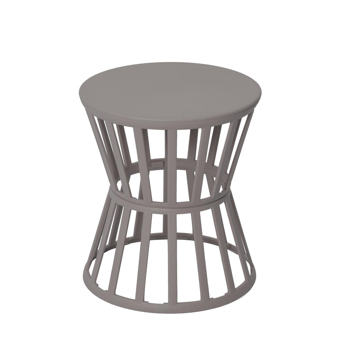 Bout de canapé Livio -  ø 36.5 x H 41.5 cm - Anthracite