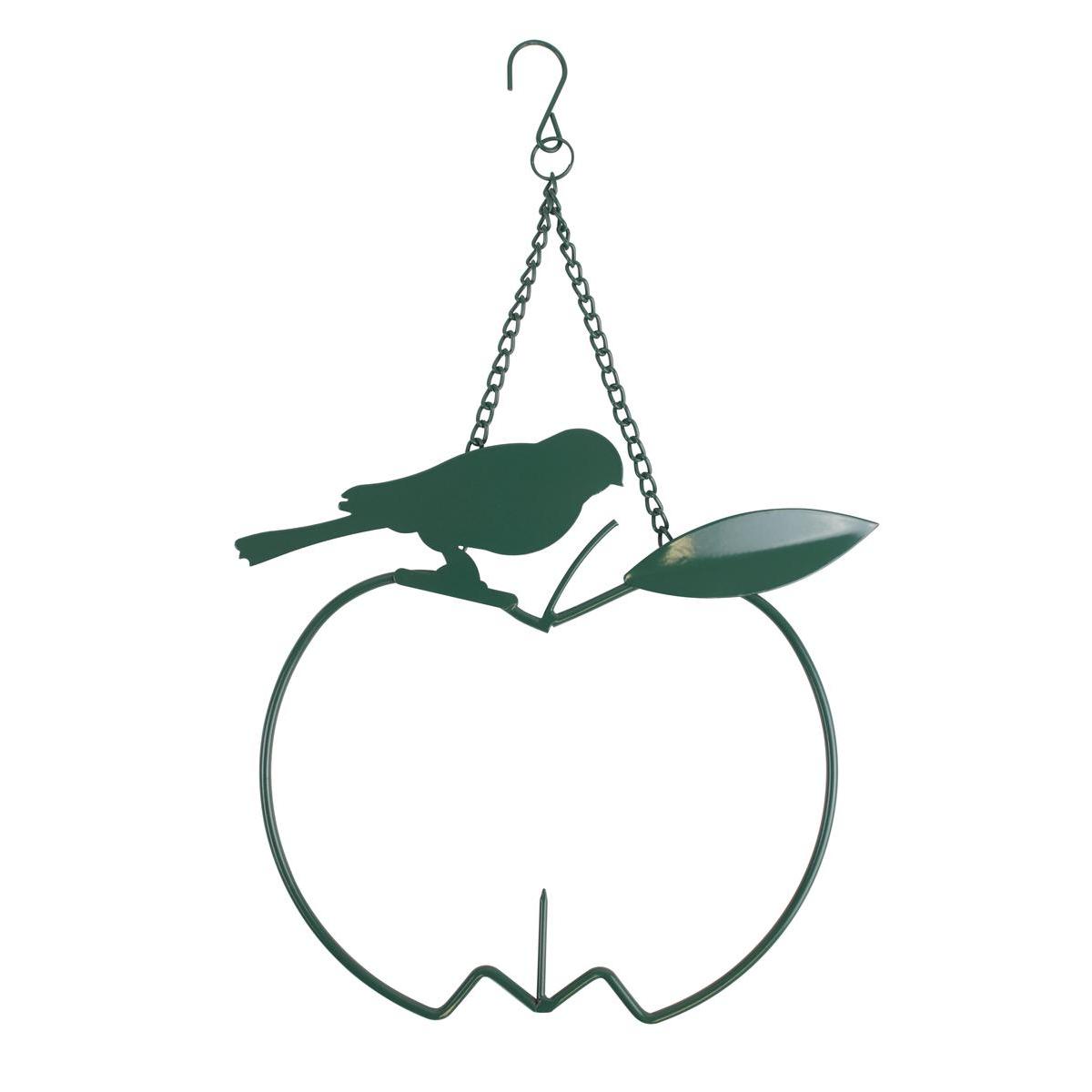 Mangeoire métallique pomme - 19 x 20 cm - Vert Mangeoire métallique pomme - 19 x 20 cm - Vert