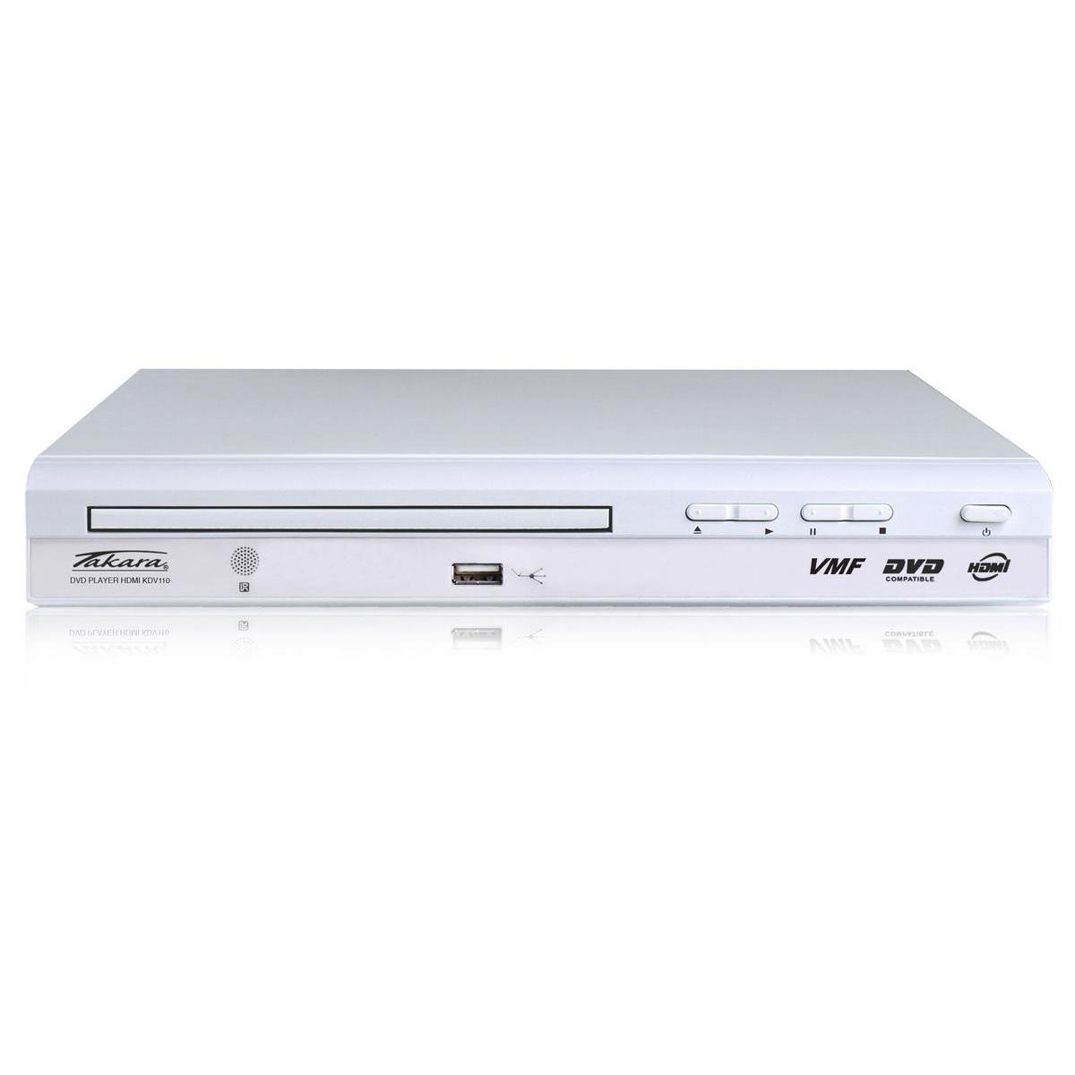 Lecteur DVD + DVD Les Lapins Crétins - Métal et plastique - 26 x 23 x H 3,7 cm - Blanc Lecteur DVD + DVD Les Lapins Crétins - Métal et plastique - 26 x 23 x H 3,7 cm - Blanc