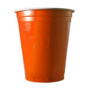 20 gobelets à Beer Pong 53 cl - Plastique - Orange - 350 g