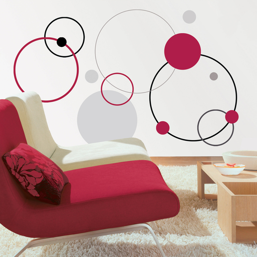Sticker Abstrait Gris Rose Stickers Et Adhesifs Deco La Foir