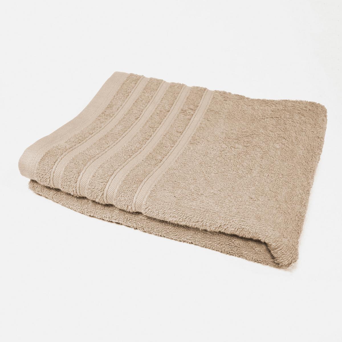 Drap de bain 100% coton peigné 100 x 150 cm - beige taupe Drap de bain 100% coton peigné 100 x 150 cm - beige taupe