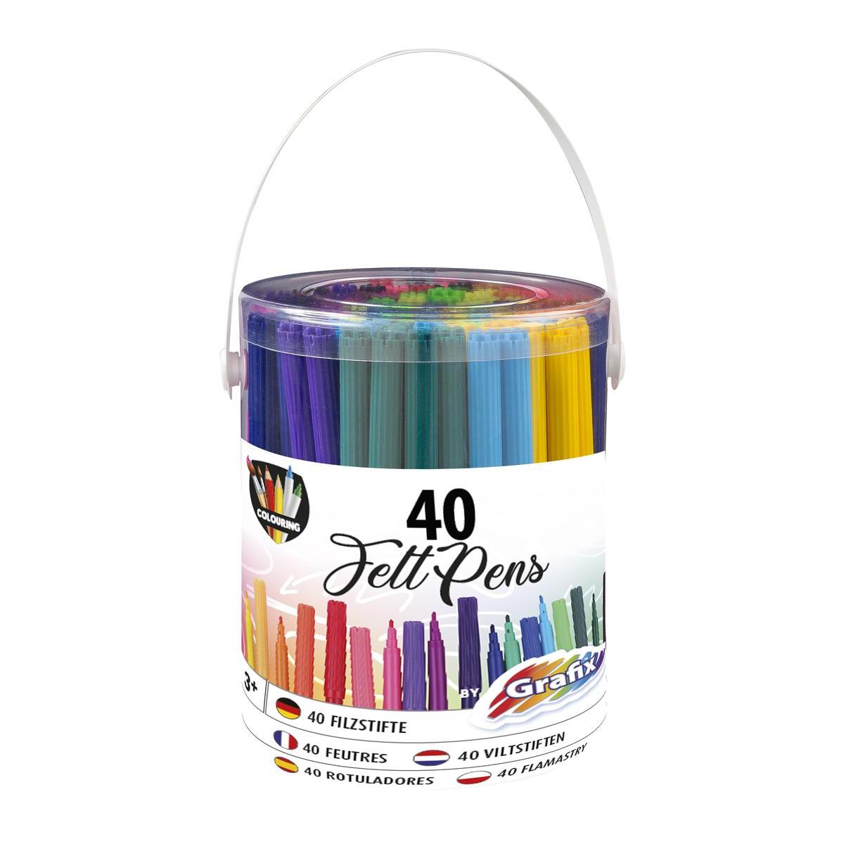 40 feutres - Multicolore
