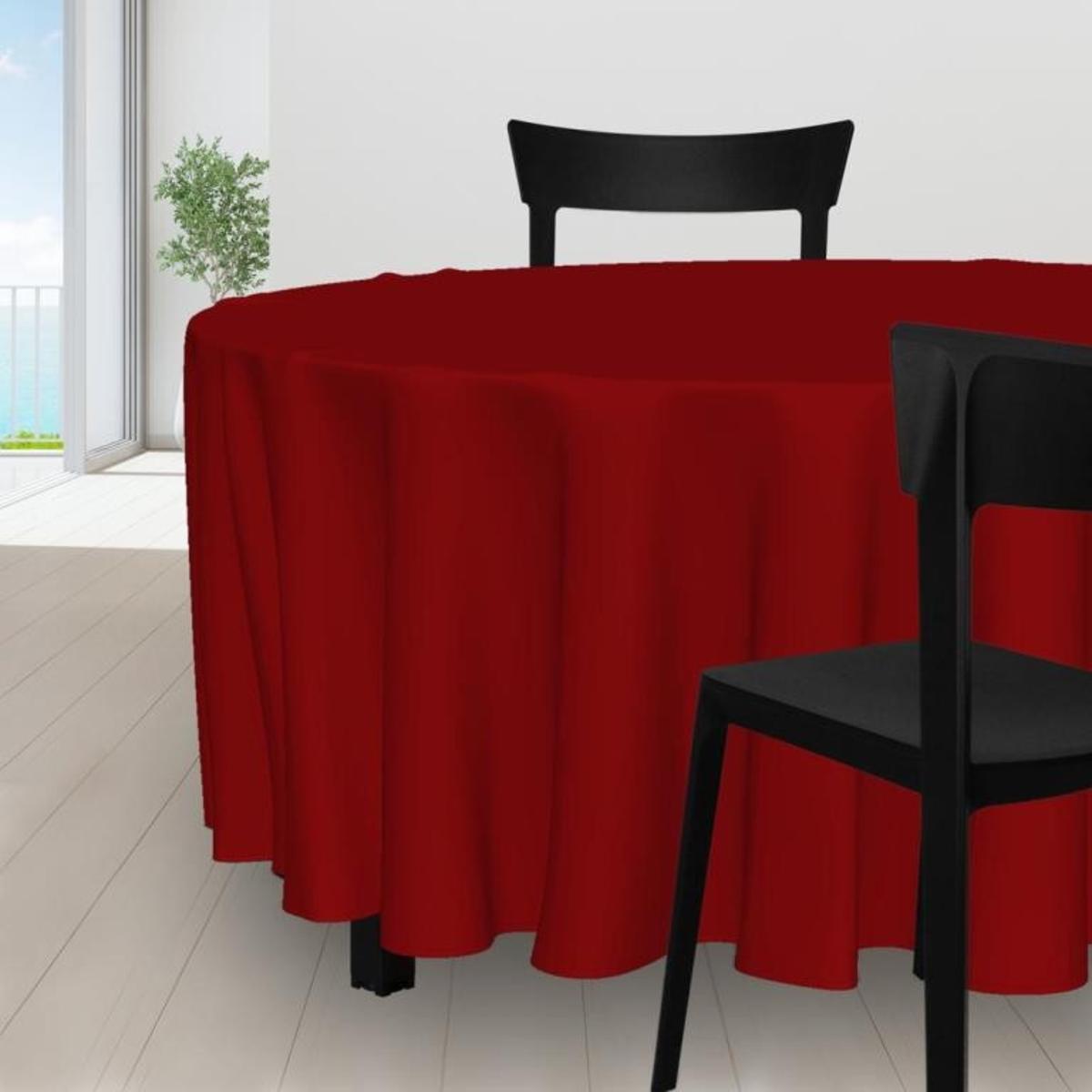 Nappe antitache ronde - ø 180 cm - Alix rouge Nappe antitache ronde - ø 180 cm - Alix rouge