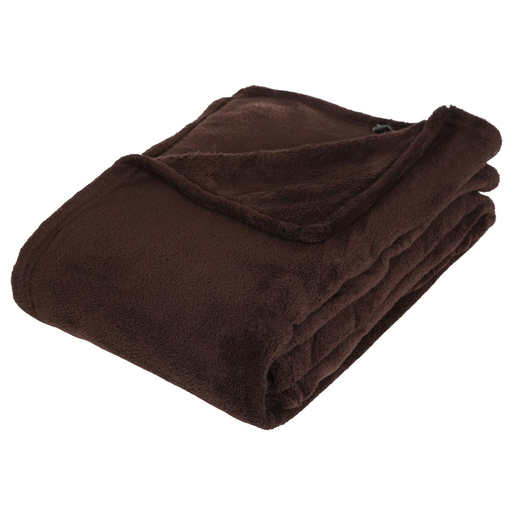 Plaid - 125 x 150 cm - Marron chocolat Plaid - 125 x 150 cm - Marron chocolat