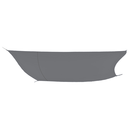 Voile d'ombrage rectangulaire - Polyester et Polyamide - 3 x 4 m - Anthracite Voile d'ombrage rectangulaire - Polyester et Polyamide - 3 x 4 m - Anthracite