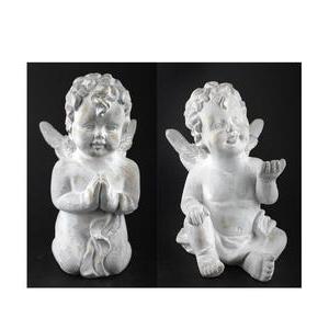 Ange en ciment - H 20,5 cm