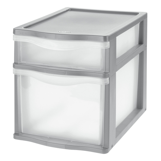Tour De Rangement En Plastique Transparent Gris Rangement